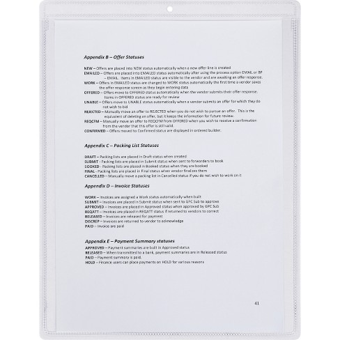 Business Source Shop Seal Ticket Holder Nonrip Seams 8 1 2 Wx11 L 50 Bx Cl Target