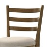 360° Swivel Counter Height Chair,Armless Chair With Ladder Back And Foot Rest,Home Office Chair With Upholstered Seat And Wood Legs-Cuddlewood - 4 of 4