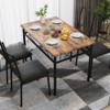 5 Piece Dining Table Set for 4, Table and Chairs Set for 4,  Metal Frame Rectangular Dining Room Table Set for Kitchen, Dining Room, Small Space - 4 of 4