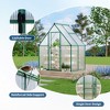6X4FT Polycarbonate Greenhouse with Aluminum Frame, Polycarbonate Greenhouse for Outdoors, Greenhouses with Ventilation and Rain Gutter - 3 of 4