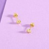 Girls' Radiant Setting CZ Screw Back 14k Gold Earrings - In Season Jewelry - 4 of 4