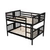 NicBex Full Size Bunk Bed Convertible Wooden Bed Frame with Ladder and Full Length Guardrail for Bedroom, Dormitory, No Box Spring Required - 3 of 4