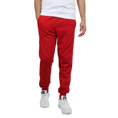 Galaxy By Harvic Men s Slim Fit Fleece Jogger Sweatpants Red S Target