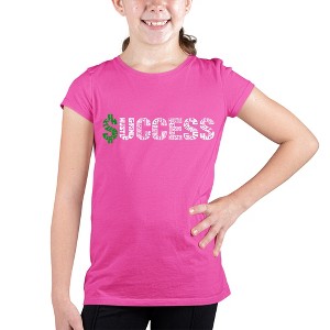 LA Pop Art Girl's Word Art T-shirt - Success - 1 of 4