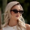 WMP Eyewear Womens Polarized Cat-Eye Sunglasses, Oval Lenses, Thick Rounded Frame, 5-Barrel Hinges - 4 of 4
