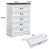 Farmhouse Dresser for Bedroom, Rustic Wood Chest of Drawers for Bedroom - 2 of 4