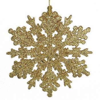 Ornativity Glitter Snowflake Ornaments Sets - Gold - 24 Pack