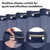 Americanflat 72x75 Hookless Waffle Pattern Shower Curtain - Water-Resistant Long Shower Curtain with Sheer Panel, Snap-In Liner, and Grommets - 3 of 4