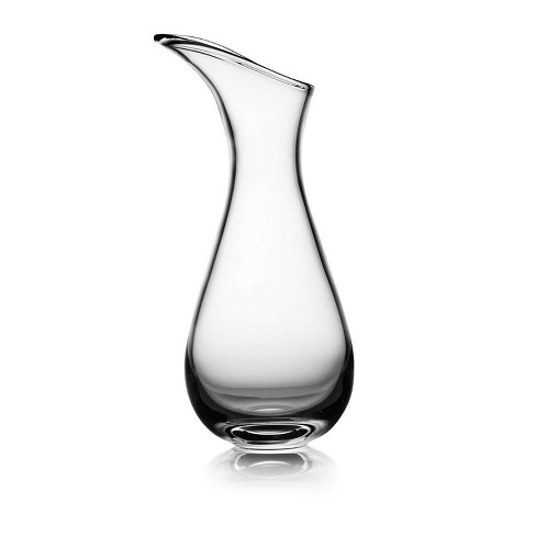 Nambe Moderne Glass Carafe, Water Pitcher With Spout, Elegant