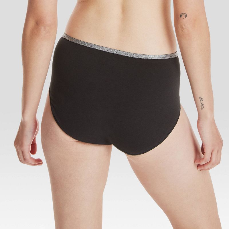 Hanes Women's 10pk Cool comfort Cotton Stretch Briefs Underwear, 6 of 6