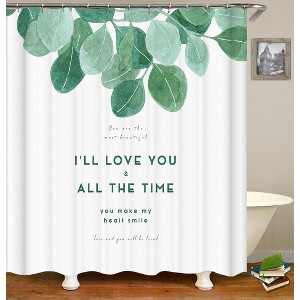 I ll Love All The Time Shower Curtains for Bathroom Waterproof Fabric Bath Curtain Durable Soft Stylish Bathroom Decor 72x72 Inch - 1 of 1