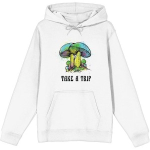 Natural World Take A Trip Mushrooms Long Sleeve Adult Hooded Sweatshirt - 1 of 2