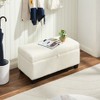 NicBex Rectangular Velvet Storage Ottoman Bench,Upholstered Storage Ottoman with Wood Legs,Modern Storage Bench for Living Room,Bedroom - 2 of 4