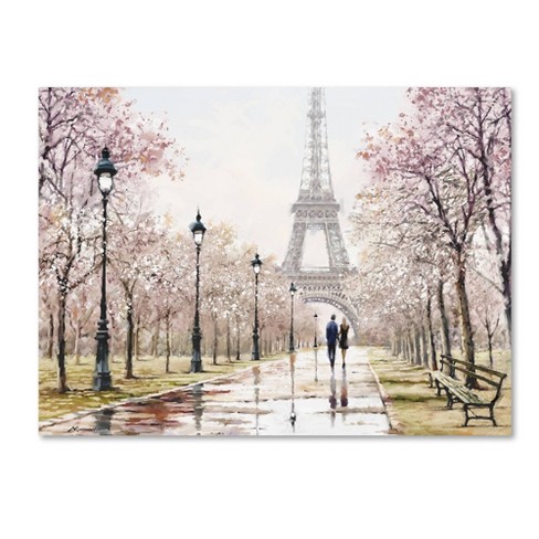 24 x 32 Eiffel Tower Pastel by BBB Sales Only The Macneil Studio -  Trademark Fine Art