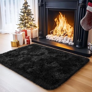 2x3 Fluffy Area Rugs for Bedroom Living Room, Small Soft Shag Fuzzy Shaggy Carpets for Kids Boys and Girls Dorm Home Decor - 1 of 4