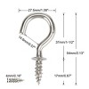 Unique Bargains Home Office Hanging Plants Ceiling Metal Screw-in Hanger Cup Hooks 20 Pcs - 2 of 3