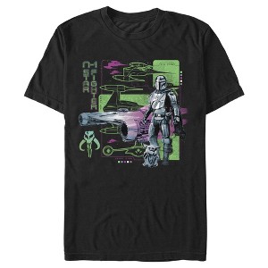 Men's Star Wars: The Mandalorian N-1 Starfighter Poster T-Shirt - 1 of 4