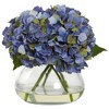 Nearly Natural Large Blooming Hydrangea with Vase, Blue - 2 of 4