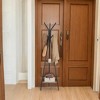 Industrial Style Coat Rack Stand with 2 Shelves: Sturdy, Stylish Organizer for Clothes, Hats, and Bags - 2 of 4