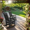 Yardgrace HDPE Patio Rocking Chair Set of 2, Outdoor Rocking Chairs Porch Rocker for Adults - 4 of 4