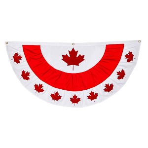 Evergreen Flag Canadian Maple Leaf Applique Bunting - 1 of 3