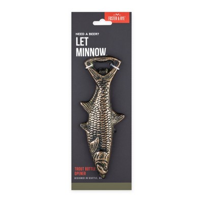 Bronze Cast Iron Fish Shaped Bottle Opener