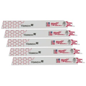 Milwaukee 48-00-5790 9" 24 TPI The Torch SAWZALL Reciprocating Saw Blades (5 Pack) - 1 of 3