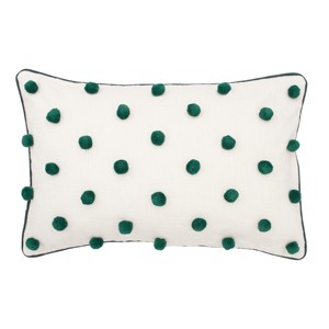 carol & frank 14" x 22" Jungle Dot Oblong Tufted Throw Pillow - 1 of 4