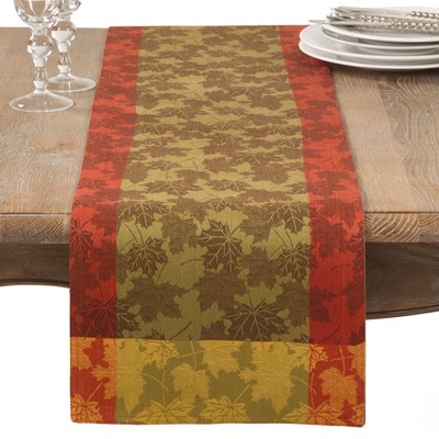 Green Jacquard Table Runner - Saro Lifestyle