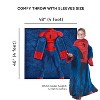 Northwest Spider-Man Spidey Webs Youth Silk Touch Comfy Throw Blanket with Sleeves, 48" x, 48" - 4 of 4