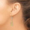 Black Bow Jewelry Twisted Filigree Dangle Earrings in 10k Yellow Gold & White Rhodium - 3 of 4