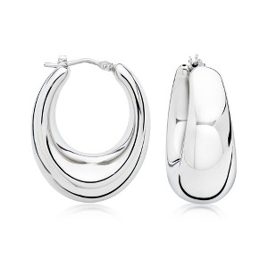 Ross-Simons Italian Sterling Silver Graduated Hoop Earrings - 1 of 4
