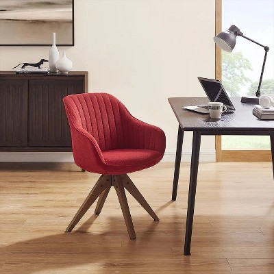 HOMLUX Natural Decor Accent Chair Pyramid Swivel Dining Chair with Beech Wood Legs For Bedroom,Home Office,Kitchen