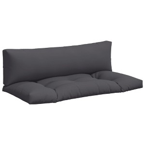 vidaXL Pallet Cushion Set of 2 Anthracite 100% Polyester - 1 of 4