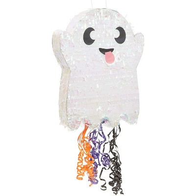 Spooky Central Small Ghost Pinata for Halloween Party (13 x 16.5 x 3 In)