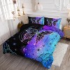 Boersma Butterfly Comforter Set Blue Black Symmetrical Butterfly Printed Bedding Set with 1 Comforter and 2 Pillowcases for Boys and Girls Bedroom - 2 of 4