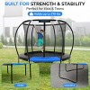 SereneLife 8ft Pumpkin Recreational Trampoline with Safety Enclosure SLTRMPK8CK - Black - 2 of 4