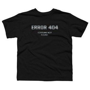 Boy's Design By Humans Error 404 Costume not found, Halloween Design By InfaredDesigns T-Shirt - 1 of 4