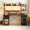Aheaplus 47-55 inch Computer Desk with with 3 Drawers and Storage Shelves - 2 of 4