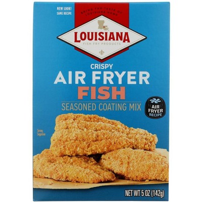 Louisiana Fish Fry Products Crispy Air Fryer Fish Seasoned Coating Mix - 6 pack, 5 oz