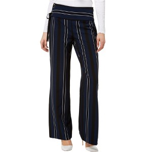 I.N.C International Concepts Womens Lace-Up Detail Casual Wide Leg Pants, Blue, 2 - 1 of 1