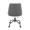 TiramisuBest Contemporary Adjustable Grey PU Leather Office Chair with Casters - 4 of 4