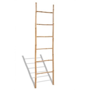 vidaXL Bamboo Towel Ladder with 6 Rungs - 1 of 4