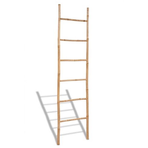 vidaXL Bamboo Towel Ladder with 6 Rungs - image 1 of 4