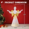Angel Sar 4.5FT Pre-lit Christmas Angel Decoration, 200 LED Weatherproof Outdoor Angel with Wings, Lighted Yard Ornament with Ground Stakes - 3 of 4