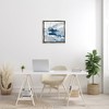 Stupell Industries Abstract Brushed Blue Painting Floating Frame Canvas Art, Gray, 25" x 25" - 3 of 4