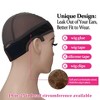 Labhairs Wig Grip Cap – Adjustable, non-slip & reusable. Secures glueless lace wigs with headband. One size fits all, Brown - 3 of 4