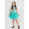 Paw Patrol Everest Girls Cosplay Costume T-Shirt Mesh Skirt Tulle Cape and Mask 4 Piece Outfit Set Toddler to Big Kid - 2 of 4