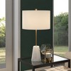 Hudson and Canal 25.5" Marble Table Lamp with Fabric Shade - 4 of 4