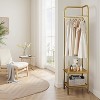 Corner Coat Racks, Heavy Duty Clothing Rack, Freestanding Garment Rack, Metal Clothes Racks Shoes Shelf Organizer for Entryway Bedroom - 3 of 4